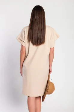 Mini abito con maniche ampie, beige