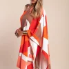 Mini elegante vestito con stampa, rossa