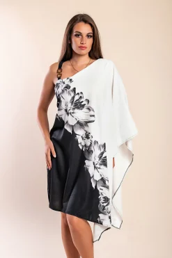 Miniabito elegante, Nero/bianco