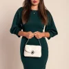 Miniabito elegante Varsavia, verde