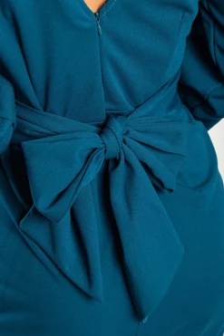 Miniabito elegante Varsavia, petrolio