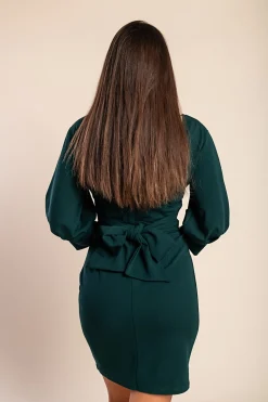 Miniabito elegante Varsavia, verde