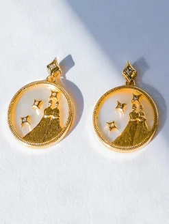 Orecchini rotondi, GEMINI, colore oro