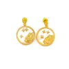 Orecchini rotondi, LEONE, colore oro