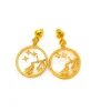 Orecchini rotondi, LIBRA, colore oro