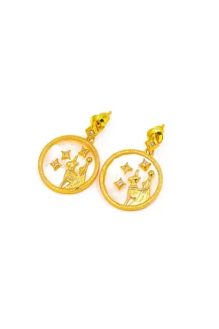 Orecchini rotondi, VIRGO, colore oro