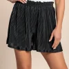 Pantaloncini con elastico in vita, neri