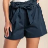 Pantaloncini di cotone, blu scuro