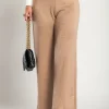 Pantalone lungo elegante, cammello