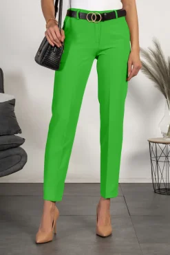 Pantalone lungo elegante con gamba dritta Tordina, verde chiaro