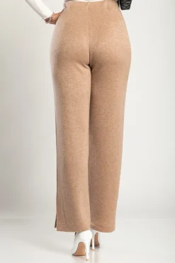 Pantalone lungo elegante, cammello