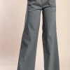 Pantaloni eleganti a vita alta, grigi