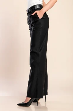 Pantaloni eleganti a vita alta, neri