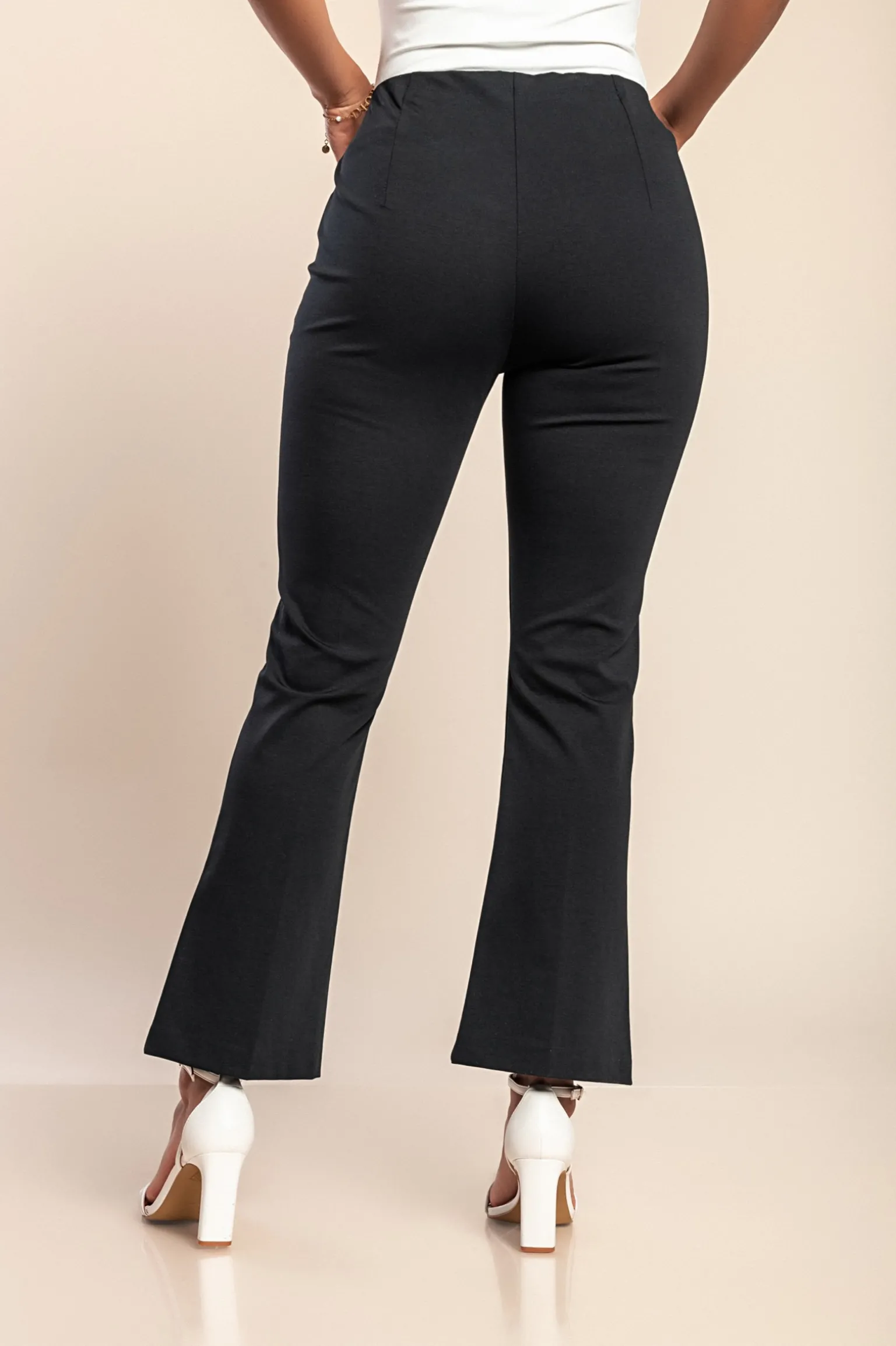 Pantaloni eleganti in cotone, neri