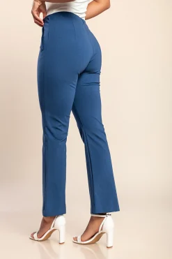 Pantaloni eleganti in cotone, blu