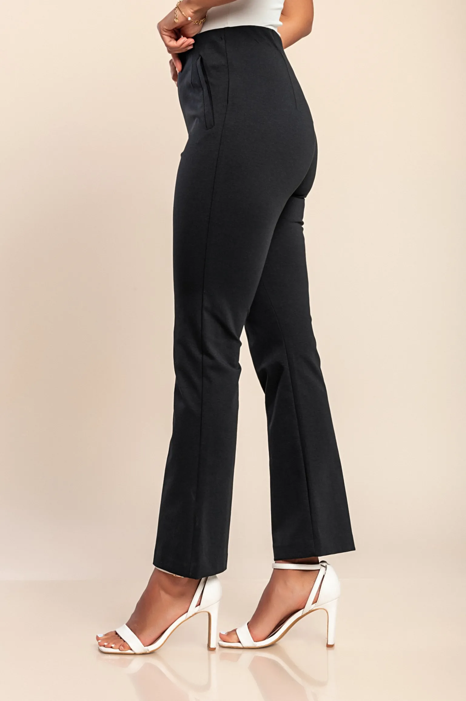 Pantaloni eleganti in cotone, neri