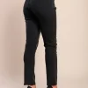 Pantaloni eleganti in similpelle, neri