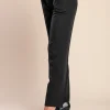 Pantaloni eleganti lunghi con pantalone dritto Tordina, nero