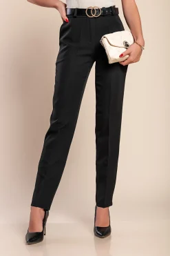 Pantaloni eleganti lunghi con pantalone dritto Tordina, nero