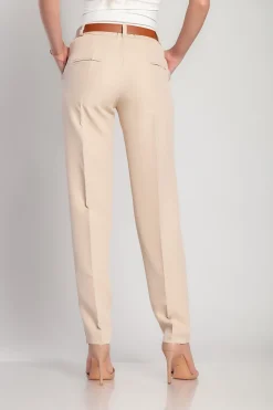 Pantaloni eleganti lunghi con pantalone dritto Tordina, beige