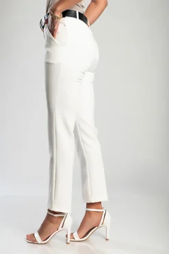 Pantaloni lunghi eleganti, bianchi