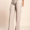 Pantaloni lunghi eleganti, colore beige