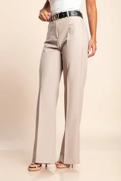 Pantaloni lunghi eleganti, colore beige