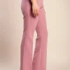 Pantaloni lunghi eleganti con gamba dritta, rosa scuro