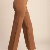 Pantaloni lunghi eleganti, color cammello