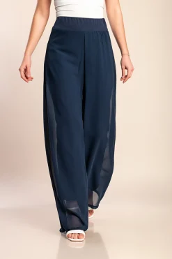 Pantaloni lunghi eleganti Veronna, blu scuro
