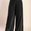 Pantaloni lunghi eleganti Veronna, neri