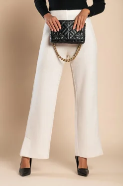 Pantaloni lunghi eleganti, bianchi