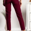Pantaloni lunghi eleganti dal taglio dritto Tordina, bordeaux