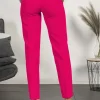 Pantaloni lunghi eleganti dal taglio dritto Tordina, fucsia