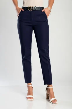 Pantaloni lunghi eleganti, blu scuro