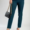 Pantaloni lunghi eleganti, petrolio