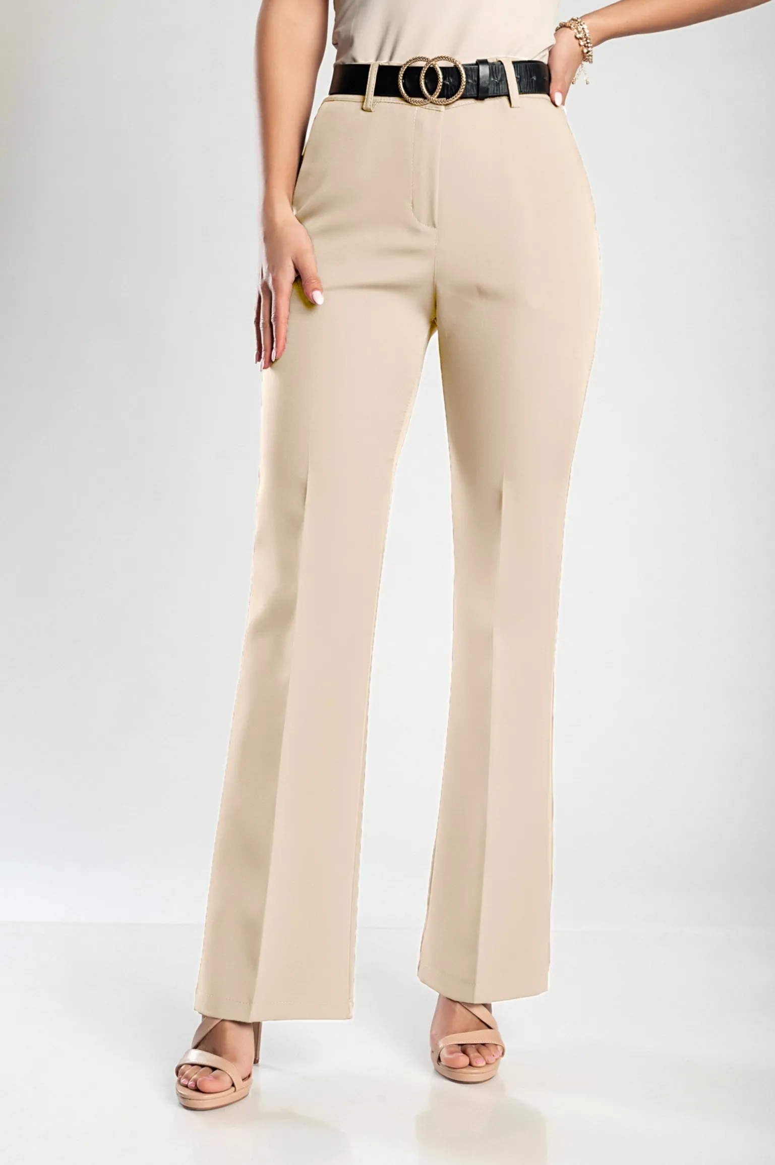Pantaloni lunghi eleganti, beige