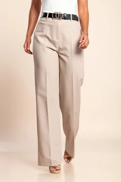 Pantaloni lunghi eleganti, colore beige