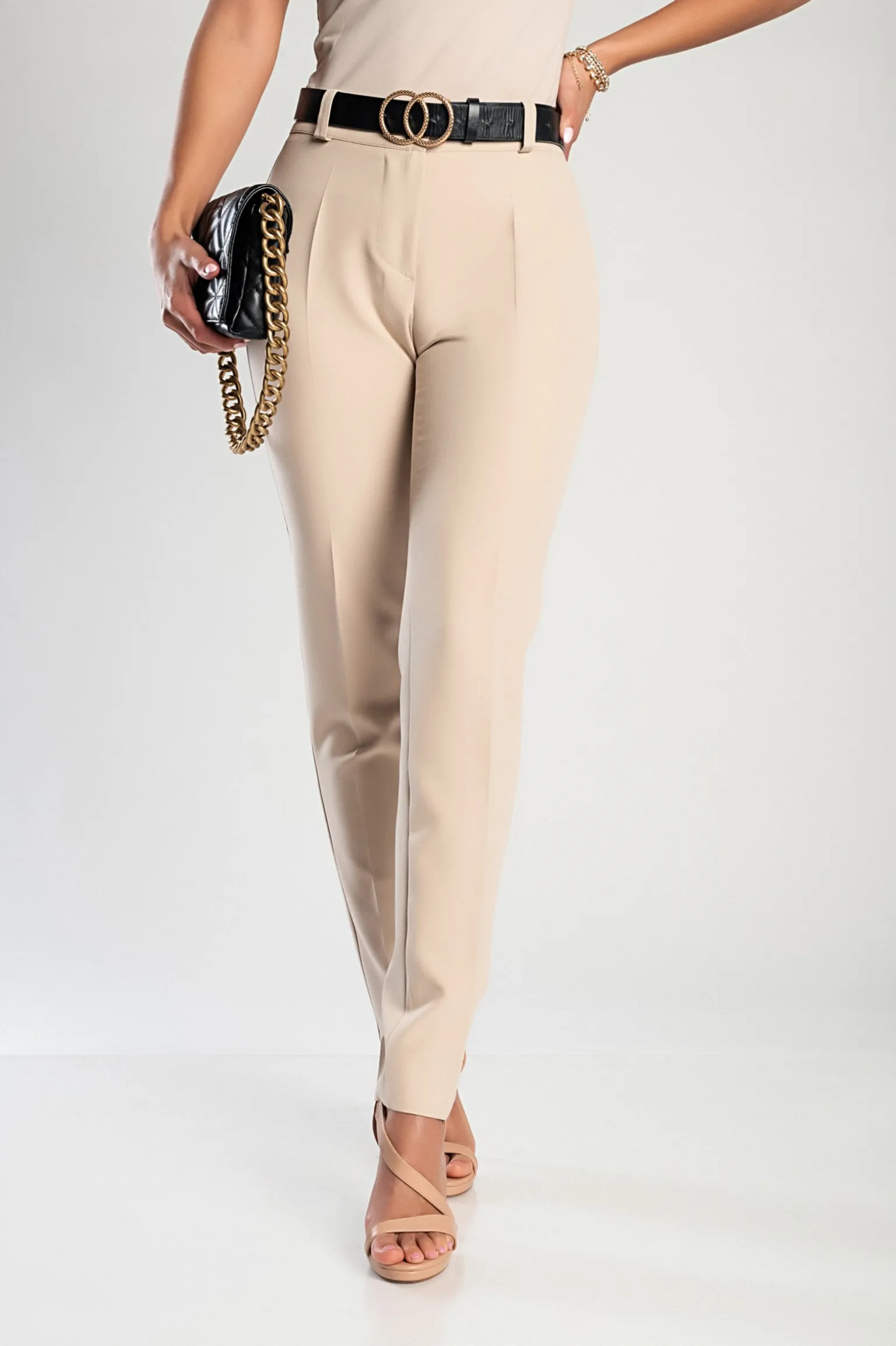 Pantaloni lunghi eleganti, beige