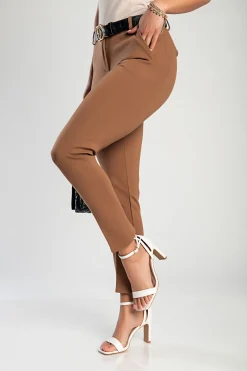 Pantaloni lunghi eleganti, cammello
