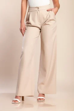 Pantaloni lunghi eleganti, beige