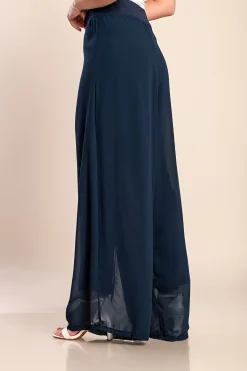 Pantaloni lunghi eleganti Veronna, blu scuro