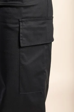 Pantaloni lunghi eleganti con cintura, neri