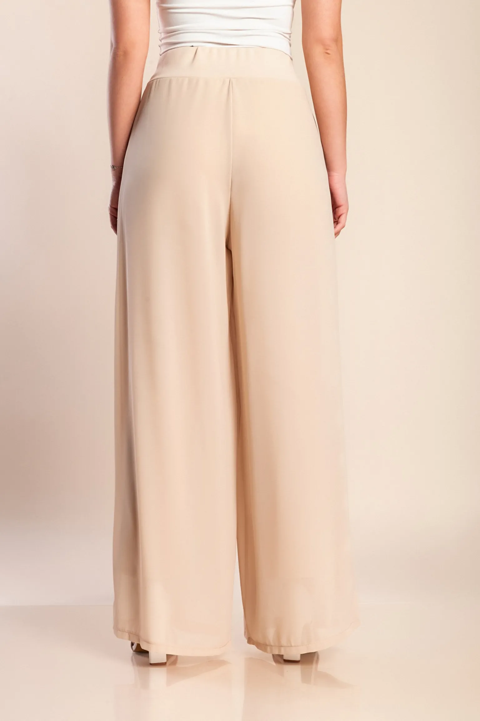 Pantaloni lunghi eleganti Veronna, beige