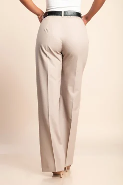 Pantaloni lunghi eleganti, colore beige