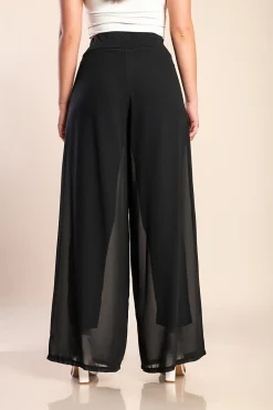 Pantaloni lunghi eleganti Veronna, neri