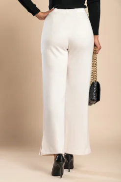 Pantaloni lunghi eleganti, bianchi