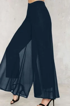 Pantaloni lunghi eleganti Veronna, blu scuro