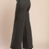 Pantaloni lunghi in tessuto caldo, grigio