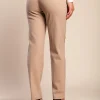 Pantaloni lunghi in tessuto caldo, beige